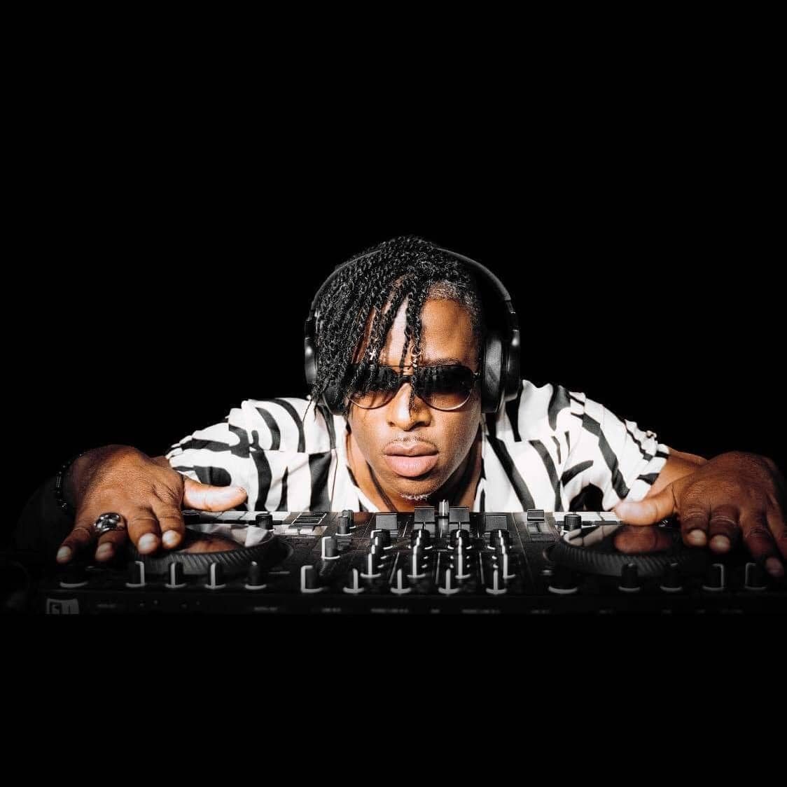 Behind the decks